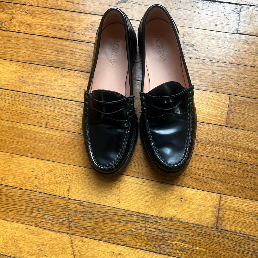 J.Crew Winona Lug-Sole Penny Loafer Spazzolato Leather - Picture 5 of 6